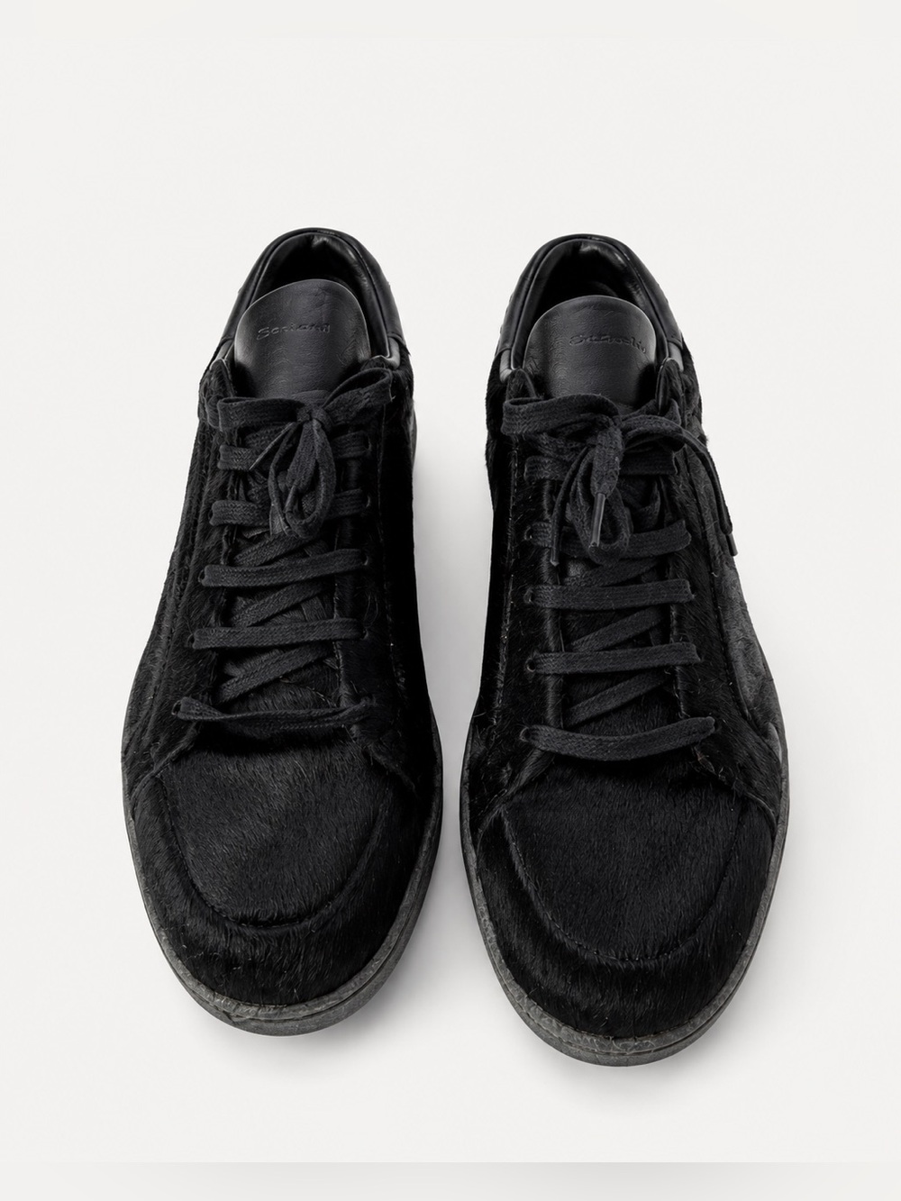 Balenciaga Streetwear Low Top Pony Hair Sneakers Black Lace Up Size 45 US 11.5